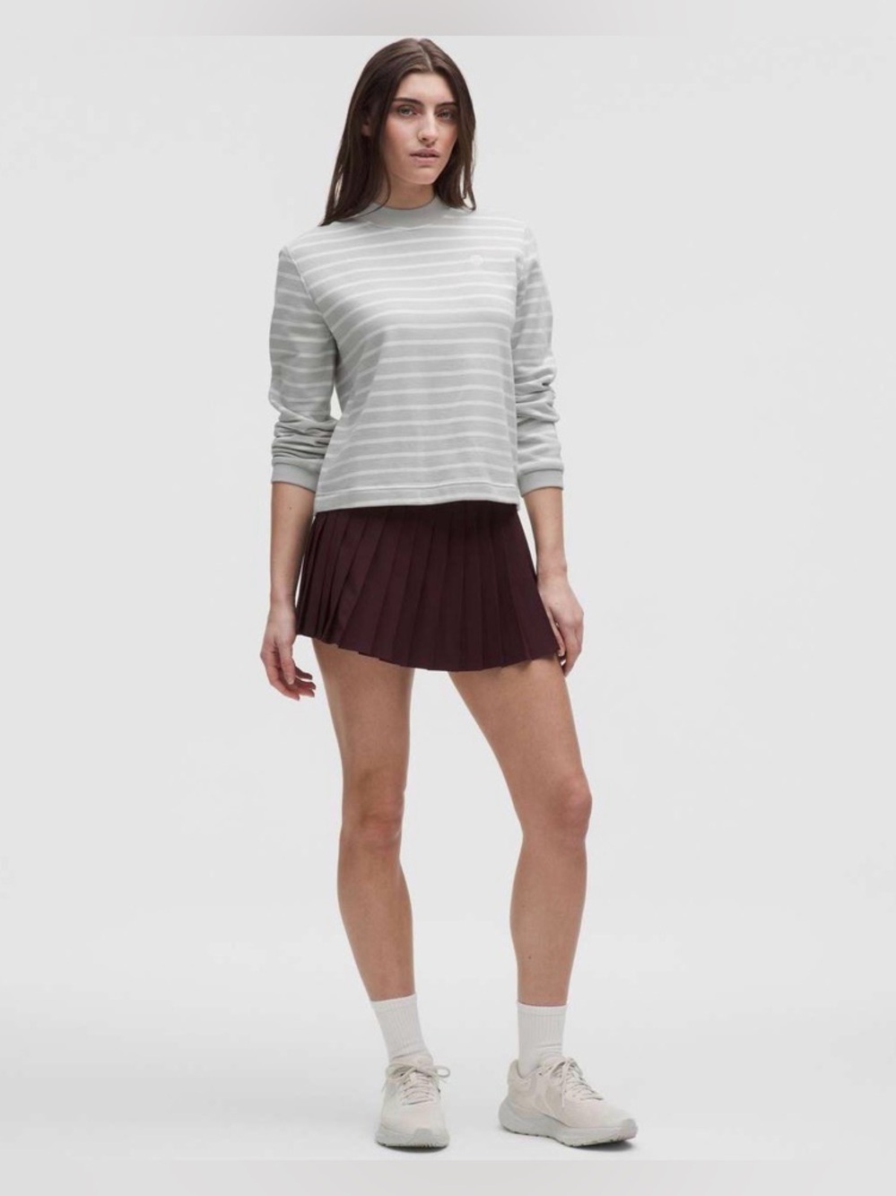 Lululemon Cotton French Terry Crewneck Pullover in Yachtie Stripe Vapor White - Picture 2 of 9